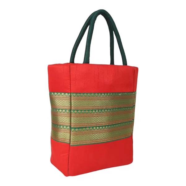 Indha_Red_Dupion_Silk_Gift_Bag_with_Lace_Patch_–_Elegant_Reusable_Bag_for_Gifting,_Festive_Packaging_&_Daily_Use