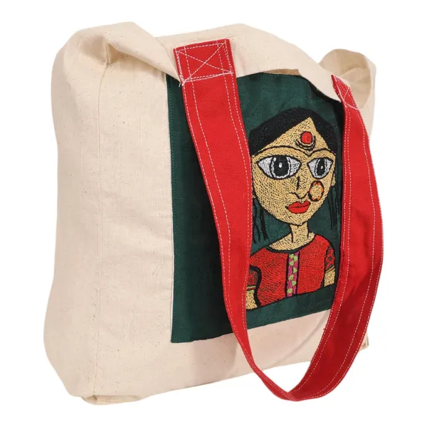 INDHA_Hand_Embroidered_Cotton_Tote_Bag_with_Embroidered_Motif_&_Block_Print_|_Eco-Friendly,_Artisanal,_Stylish,_Sustainable_Gift_&_Everyday_Travel_Bag|_Awesome_Carry_Bag
