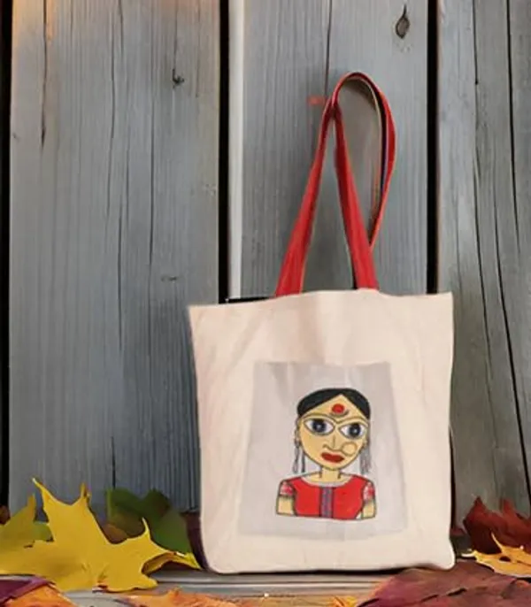 INDHA_Hand_Embroidered_Cotton_Tote_Bag_with_Embroidered_Motif_&_Block_Print_|_Eco-Friendly,_Artisanal,_Stylish,_Sustainable_Gift_&_Everyday_Travel_Bag|_Awesome_Carry_Bag