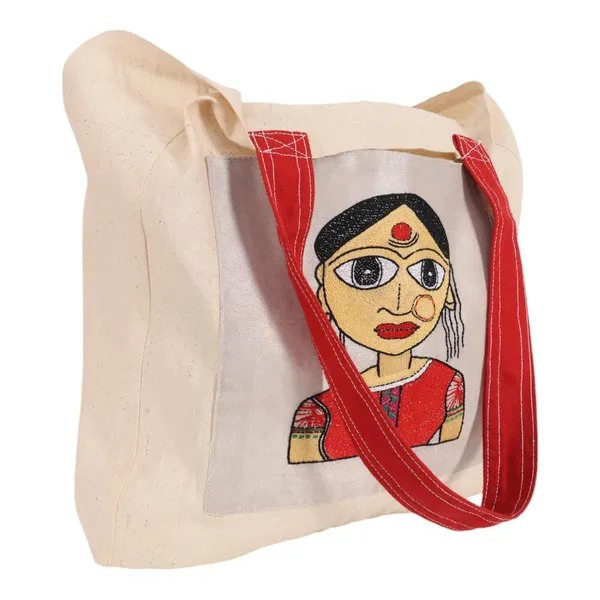 INDHA_Hand_Embroidered_Cotton_Tote_Bag_with_Embroidered_Motif_&_Block_Print_|_Eco-Friendly,_Artisanal,_Stylish,_Sustainable_Gift_&_Everyday_Travel_Bag|_Awesome_Carry_Bag