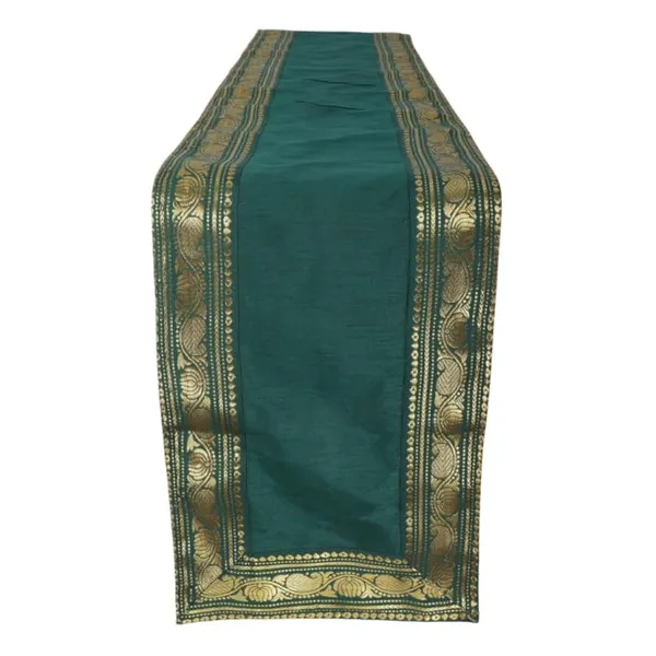 Indha_Table_Mat_&_Runner_Set,_Elegant_and_Timeless_Dining_Set_for_Special_Occasions_and_Luxurious_Home_Decor,Office_Party_Mat,_Cafe_Table_Mat,_Restaurant_Mat,_Gifting_Mat_(Green-TMRSGAL)