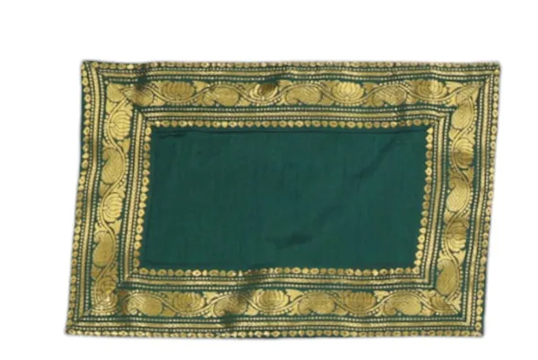 Indha_Table_Mat_&_Runner_Set,_Elegant_and_Timeless_Dining_Set_for_Special_Occasions_and_Luxurious_Home_Decor,Office_Party_Mat,_Cafe_Table_Mat,_Restaurant_Mat,_Gifting_Mat_(Green-TMRSGAL)