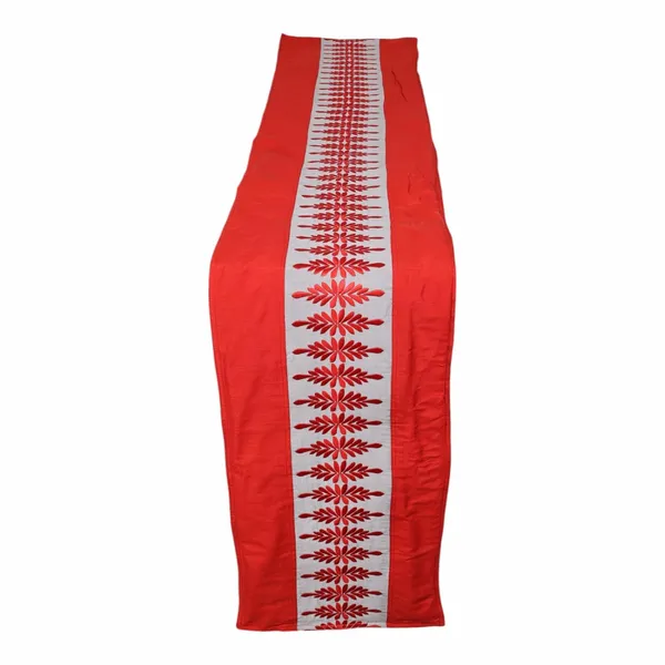 Indha_Table_Mat_&_Runner_Set,_Elegant_and_Timeless_Dining_Set_for_Special_Occasions_and_Luxurious_Home_Decor,Office_Party_Mat,_Cafe_Table_Mat,_Restaurant_Mat,_Gifting_Mat_(Red_&_Grey_-TMRSESRD)