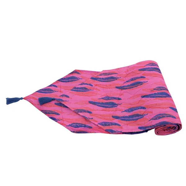 Indha_13.0_x_72_Inches_Table_Runner_for_Dining_Table_(Pink_Feather_Print_Cotton)