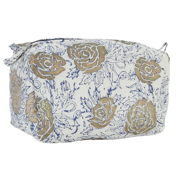 Indha_Hand_Block_Printed_Cotton_Utility_Pouch_|_Eco-Friendly_&_Upcycled_|_Handmade_Multipurpose_Travel_Pouch_for_Daily_Use_&_Storage_|_Artisan_Block_Print_Pouch_(White_Rose_Print_Cotton-BPMTPDFT)