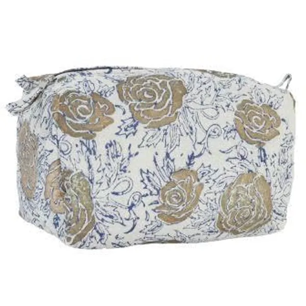 Indha_Hand_Block_Printed_Cotton_Utility_Pouch_|_Eco-Friendly_&_Upcycled_|_Handmade_Multipurpose_Travel_Pouch_for_Daily_Use_&_Storage_|_Artisan_Block_Print_Pouch_(White_Rose_Print_Cotton-BPMTPDFT)