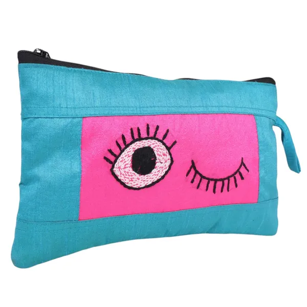Indha_Hand_Block_Printed_Cotton_Utility_Pouch_|_Eco-Friendly_&_Upcycled_|_Handmade_Multipurpose_Travel_Pouch_for_Daily_Use_&_Storage_|_Artisan_Block_Print_Pouch_(Blue_Closed_Eye_Dupion-PPDEEP)