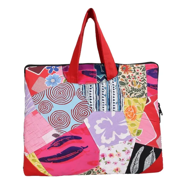 Indha_Multicolor_Upcycled_Cotton_Patchwork_Laptop_Sleeve_–_Hand_Embroidered_Motif,_Eco-Friendly_11"x14.5"_Padded_Bag_with_YKK_Zipper