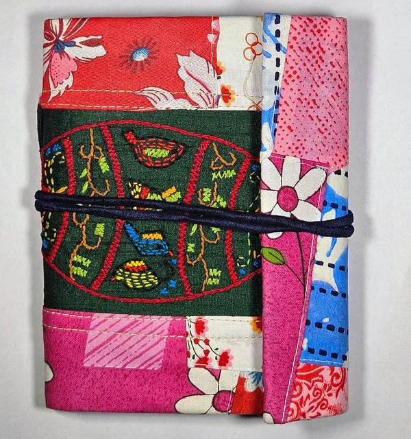 INDHA_Hand-Embroidered_Jute_&_Dupion_Silk_Diary_–_5x7_Inches,_Luxurious_Rajput_Warrior_Design,_Eco-Friendly_100_GSM_Recycled_Paper,_Elegant_Gift_Choice_(Multicolour_Dholak-_4601)