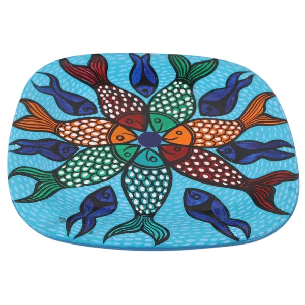 Blue_Hand-Painted_Fish_Print_Plate
