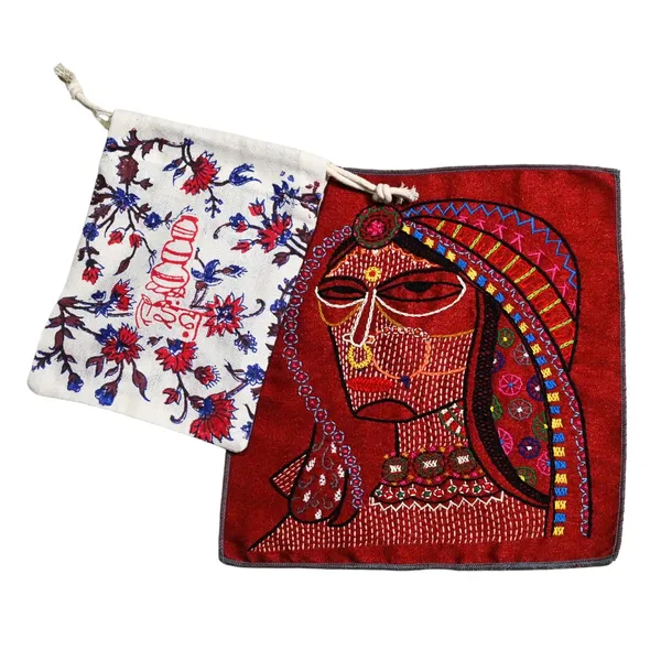 Indha_Queen_Motif_Embroidered_Art_–_Royal_Lady_on_Dupion_Silk_|_Handcrafted_Indian_Panel_for_DIY,_Decor_&_Gifting