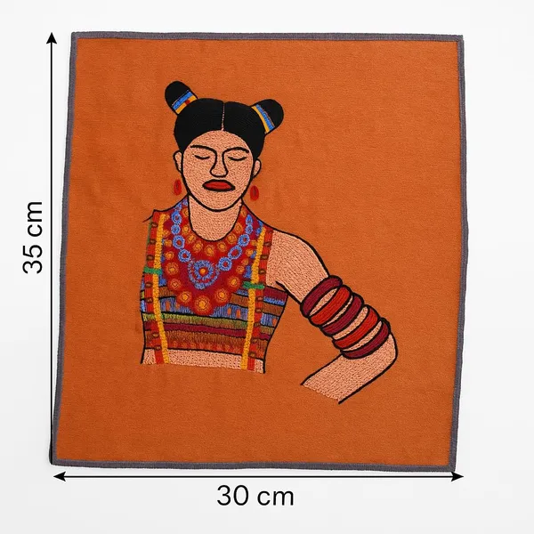 Indha_Tribal_Girl_Hand_Embroidery_Panel_–_Bold_Folk_Motif_on_Dupion_Silk_|_DIY_Decor_|_Artisan_Gift