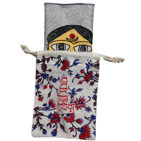 Indha_Folk_Village_Woman_Hand_Embroidery_Panel_–_Naive_Art_on_Dupion_Silk_|_DIY_Decor_|_Tribal-Inspired_Gift