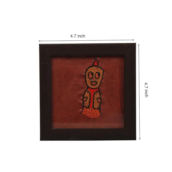 Indha_Hand_Embroidered_Glass_Coasters_–_Set_of_2_Handmade_Decorative_Drink_Coasters_for_Coffee_Table,_Dining,_and_Gifting_(Rust_Dupion_Doodle)