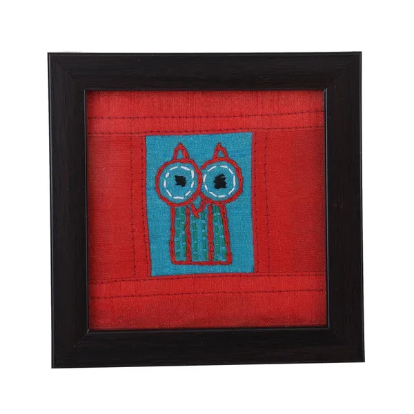 Indha_Hand_Embroidered_Glass_Coasters_–_Set_of_2_Handmade_Decorative_Drink_Coasters_for_Coffee_Table,_Dining,_and_Gifting_(Red_&_Sky_Blue_Owl)