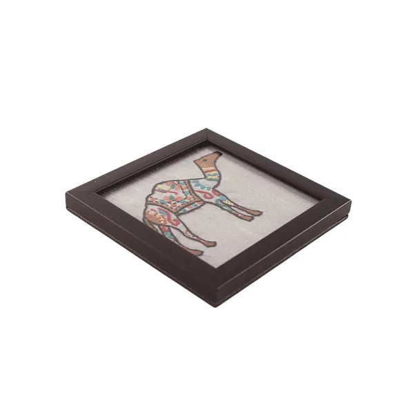 Indha_Hand_Embroidered_Glass_Coasters_–_Set_of_2_Handmade_Decorative_Drink_Coasters_for_Coffee_Table,_Dining,_and_Gifting_(Grey_Dupion_Camel)