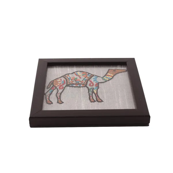 Indha_Hand_Embroidered_Glass_Coasters_–_Set_of_2_Handmade_Decorative_Drink_Coasters_for_Coffee_Table,_Dining,_and_Gifting_(Grey_Dupion_Camel)