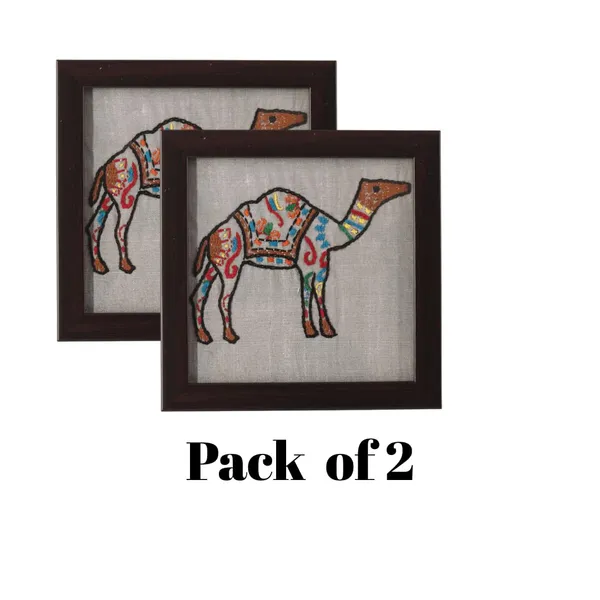 Indha_Hand_Embroidered_Glass_Coasters_–_Set_of_2_Handmade_Decorative_Drink_Coasters_for_Coffee_Table,_Dining,_and_Gifting_(Grey_Dupion_Camel)
