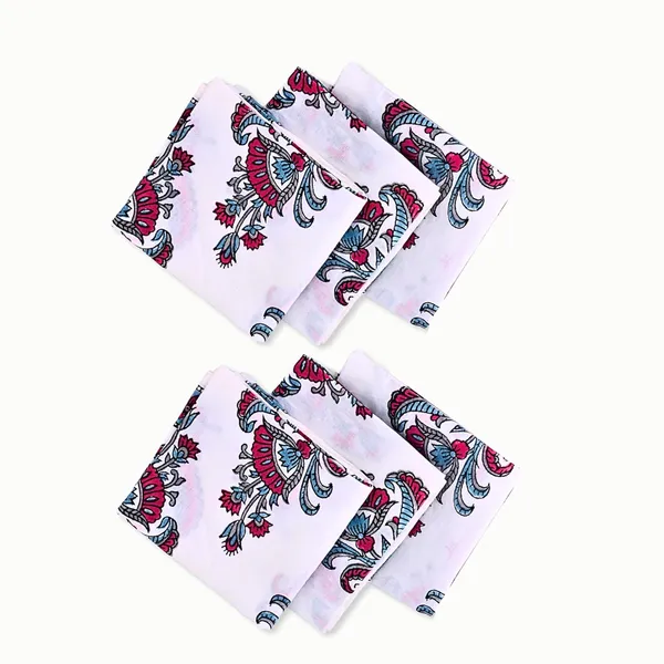 Indha_Hand_Block_Printed_White_Cotton_Napkin_Set_(Pack_of_6)_for_Home_&_Office_Celebrations_(White-NWCBPPS6)