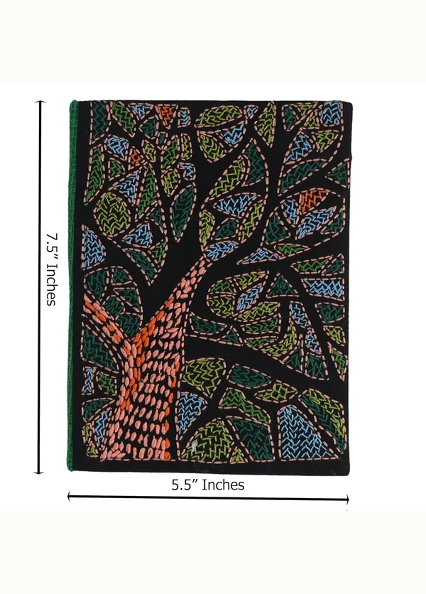Black_Handcrafted_Recycled_Paper_Diary_Tree_Embroidery