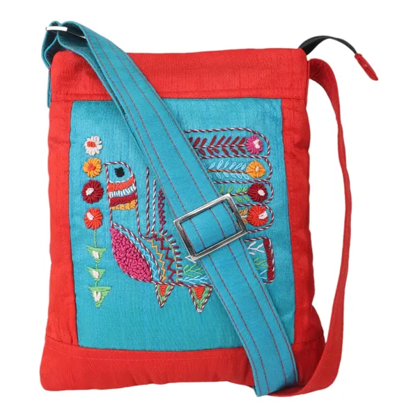 Sky_Blue_Turkey_Bird_Embroidery_Sling_Bag