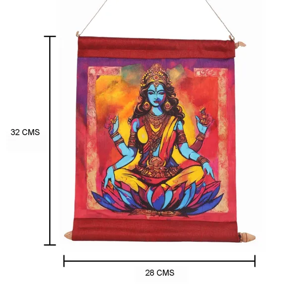 Multicolour_Hand-Painted_Laxmi_And_Ganesh_Scroll