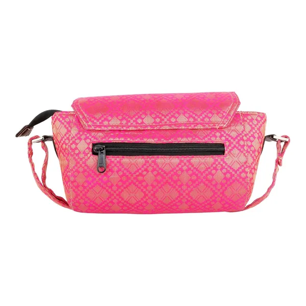 Indha_Brocade_Box-Shape_Sling_Bag_for_Women_�_Exquisite_Pink_Silk_Brocade_|_Lightweight_Crossbody_Purse_|_Handmade_in_India_|_Festive_&_Daily_Use_Handbag_|_Empowering_Women_Artisans