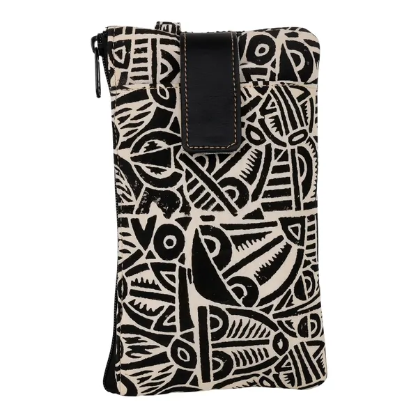 Indha_Handcrafted_Mobile_Case_for_Women_�_Black_&_White_Hand_Block-Printed_Cotton_Wristlet_Pouch_|_Mini_Wallet_with_Mobile_Compartment_|_Slim_Phone_Pouch_for_Cash,_Cards_&_Essentials