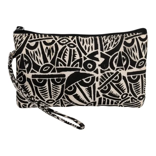 Indha_Handcrafted_Mobile_Case_for_Women_�_Black_&_White_Hand_Block-Printed_Cotton_Wristlet_Pouch_|_Mini_Wallet_with_Mobile_Compartment_|_Slim_Phone_Pouch_for_Cash,_Cards_&_Essentials