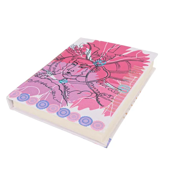 INDHA_Handmade_Recycled_Paper_Diary_|_Japanese_Samurai_Warrior_Illustration_on_Canvas_|_Eco-Friendly_Unruled_Art_Journal_|_5_x_7.5_Inches_|_50_Sheets_|_Sustainable_Notebook_for_Writing_&_Sketching