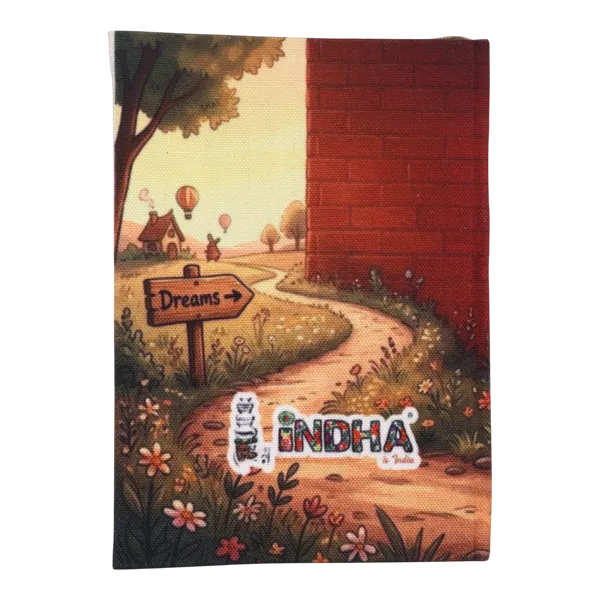 INDHA_Handmade_Diary_5x7_Inches_|_100_GSM_Recycled_Paper_Notebook_|_Eco-Friendly_Journal_for_Writing_&_Gifting_|_Joy_Rider_Rabbit_Design