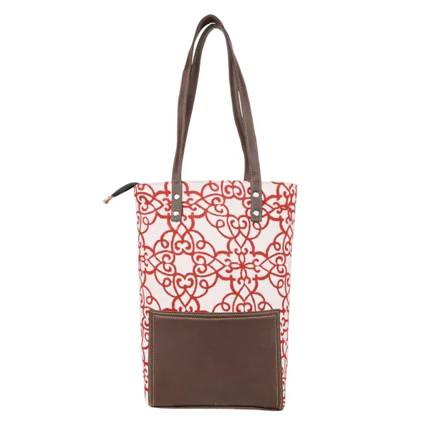 Indha_Handmade_Canvas_Tote_Bag_for_Women_|_Red_Motif_Hand_Block_Print_with_Brown_Vegan_Leather_Patch_|_Spacious_Everyday_Shoulder_Bag_|_Work,_College_&_Shopping_Tote