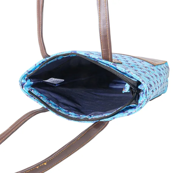 Indha_Printed_Canvas_Tote_Bag_for_Women_|_Blue_Motif_Hand_Block_Print_with_Brown_Vegan_Leather_Patch_|_Lightweight_Everyday_Shoulder_Bag_for_Office,_College_&_Shopping
