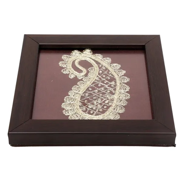 Indha_Hand-Embroidered_Ambiya_(Paisley)_Coasters_�_Set_of_2_|_Silver_Thread_Embroidery_on_Silk_|_Wooden_Frame_with_Glass_Top_&_Vegan_Leather_Back_|_Handmade_Gift_for_Home_&_Office_|_Made_in_India