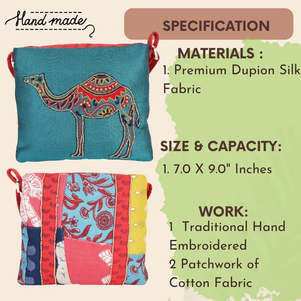 INDHA_Camel_Design_Hand-Embroidered_Sling_Bag_for_Women_–_Dupion_Silk,_Cotton_Patchwork,_Stylish_&_Ethnic_Crossbody_Bag_–_Teal_Green