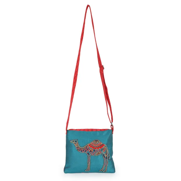 INDHA_Camel_Design_Hand-Embroidered_Sling_Bag_for_Women_–_Dupion_Silk,_Cotton_Patchwork,_Stylish_&_Ethnic_Crossbody_Bag_–_Teal_Green