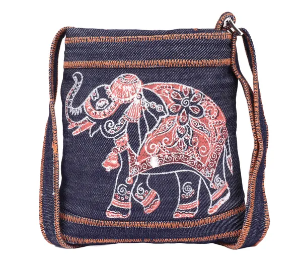 INDHA_Denim_Sling_Bag_for_Women_Elephant_Print_|_Hand_Block_Printed_Crossbody_Bag_|_Stylish_Small_Shoulder_Bag_for_Girls_&_Women_|_Daily_Use_College_Sling_Bag_–_Navy_Blue