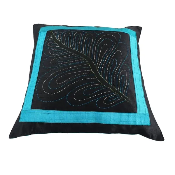 INDHA_Exquisite_Leaf_Hand-Embroidered_Dupion_Silk_Cushion_Covers_with_Kantha_Art_(Set_of_2)