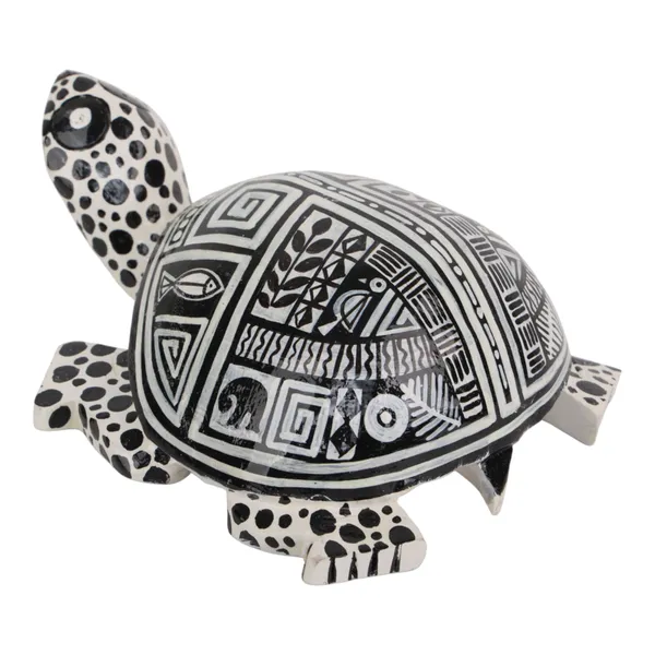 INDHA_Hand-Painted_Wooden_Turtle_|_Hand-Carved_Table_Décor_&_Paperweight_|_Folk_Art_Desk_Showpiece_|_Cute_Handmade_Gift