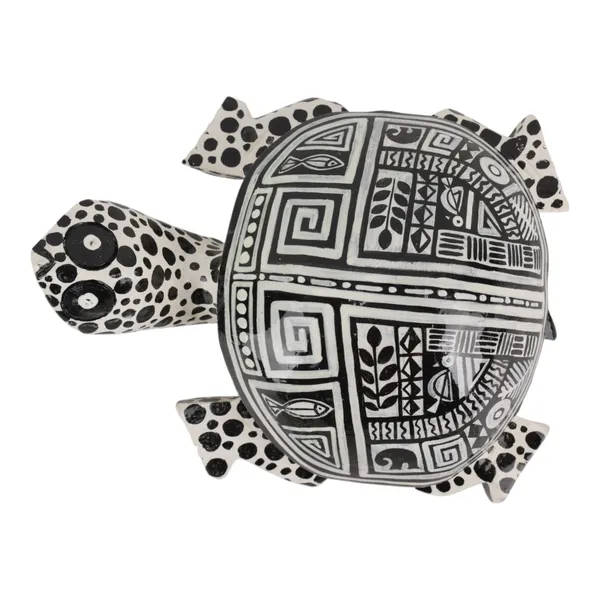 INDHA_Hand-Painted_Wooden_Turtle_|_Hand-Carved_Table_Décor_&_Paperweight_|_Folk_Art_Desk_Showpiece_|_Cute_Handmade_Gift