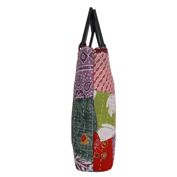 INDHA_Handmade_Woven_Fabric_Handbag_with_Wooden_Handles_|_Stylish_Women_Tote_Bag_|_Ethnic_Designer_Carry_Bag_|_Eco-Friendly_Handcrafted_Bag_for_Daily_Use_&_Gifting_(Multicolour_Patchwork)