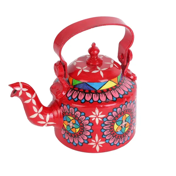 INDHA_Handpainted_Aluminium_Decorative_Kettle_1L_|_Multicolour_Ethnic_Tabletop_Décor_|_Travel_Gift_for_Friends_Going_Abroad_&_Relatives
