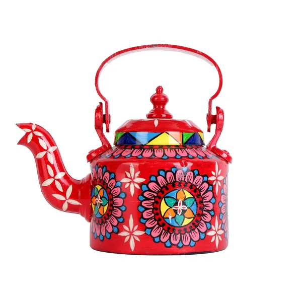 INDHA_Handpainted_Aluminium_Decorative_Kettle_1L_|_Multicolour_Ethnic_Tabletop_Décor_|_Travel_Gift_for_Friends_Going_Abroad_&_Relatives