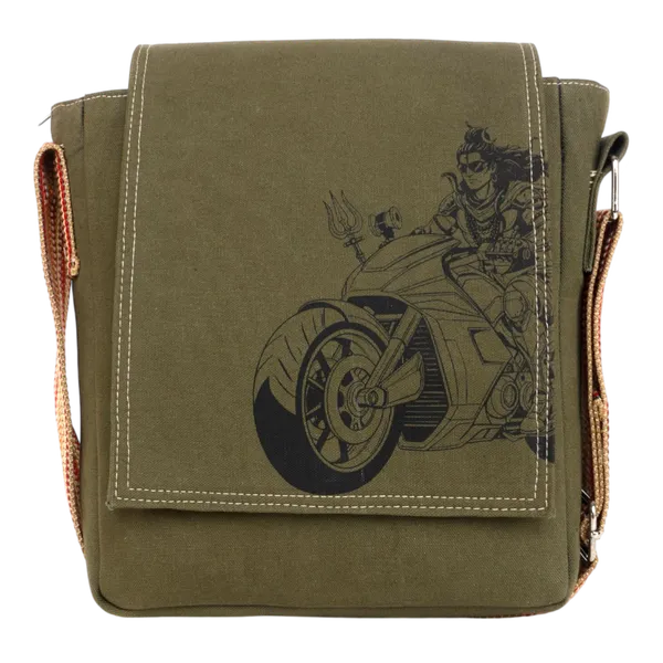 INDHA_Lord_Shiva_Motorcycle_Sling_Bag_–_Unisex_Crossbody_Travel_Bag_|_Modern_Indian_Fusion_Design_|_Lightweight_&_Durable_Daily_Carry