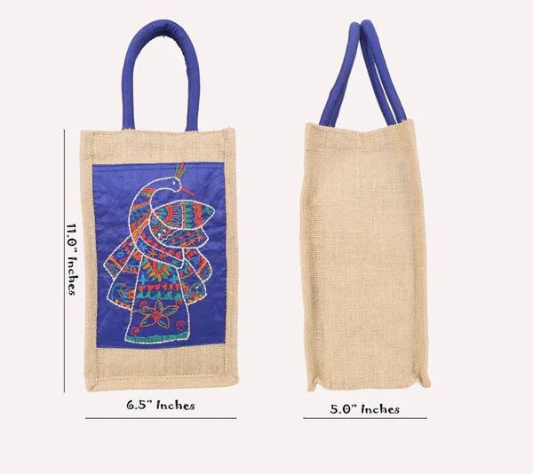 Indha_Artisan_Jute_Twin_Bottle_Holder_with_Peacock_Embroidery_|_Stylish_Handmade_Gift_Tote