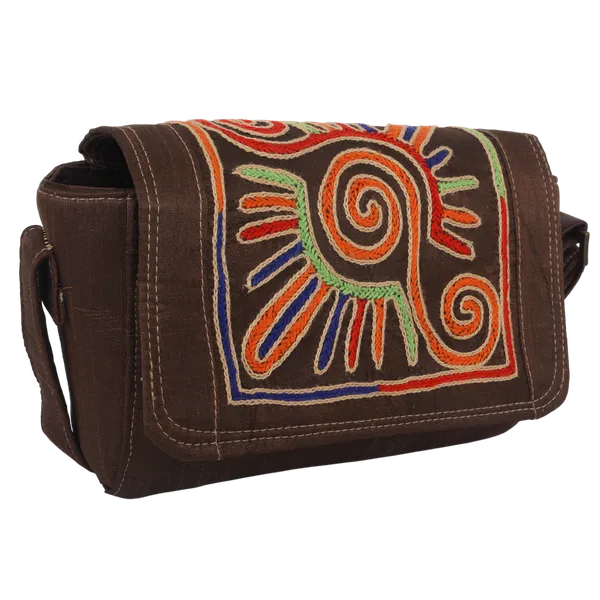 Indha_Coffee_Brown_Hand_Embroidered_Box_Shoulder_Bag_for_Women_|_Artisanal_Craft_Purse_|_Dupian_Silk