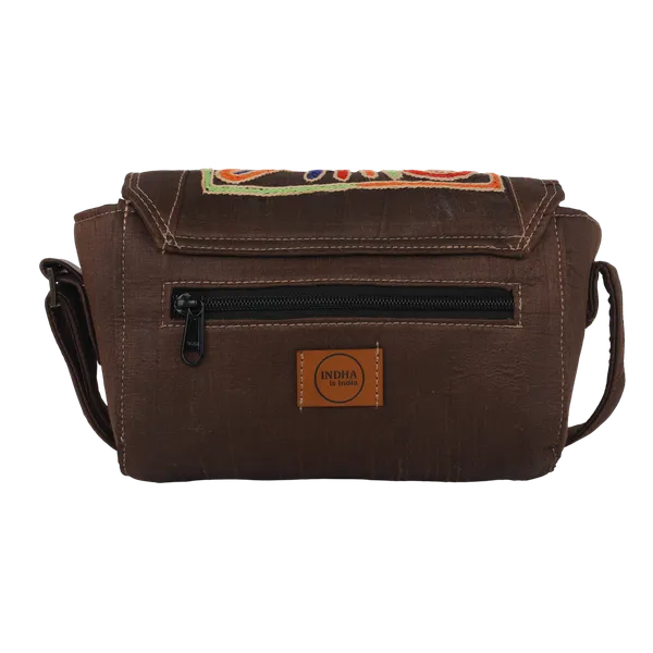 Indha_Coffee_Brown_Hand_Embroidered_Box_Shoulder_Bag_for_Women_|_Artisanal_Craft_Purse_|_Dupian_Silk