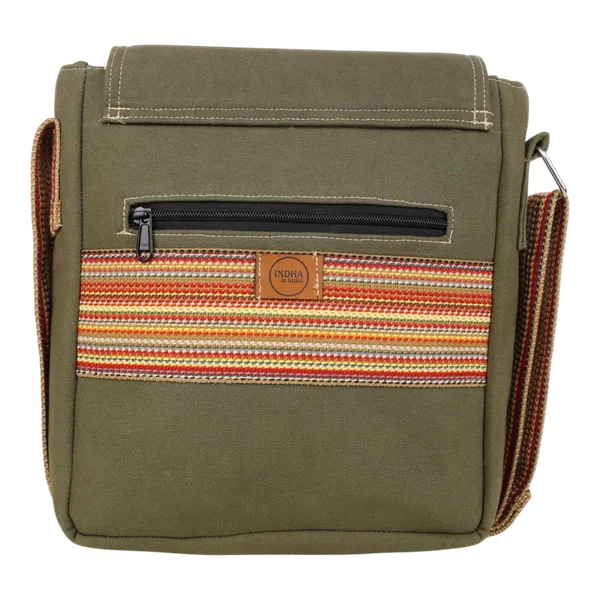 Indha_Crossbody_Bag_Green_Canvas_|_Lord_Hanuman_Tattoo_Art_Motif_Trendy_Rugged_Look_Bag