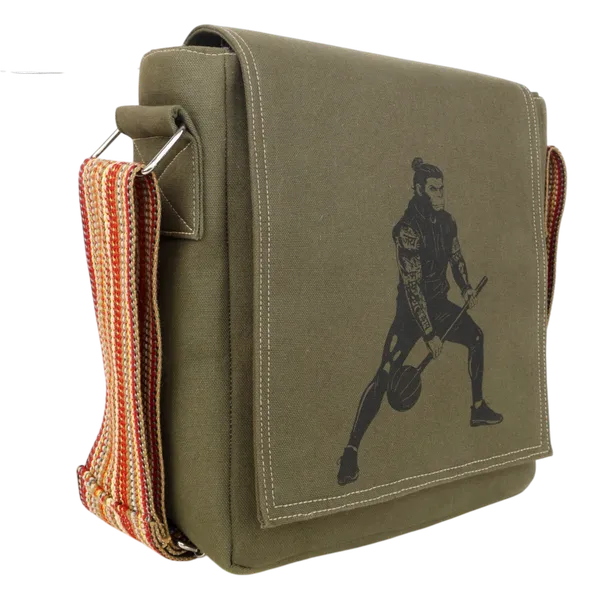 Indha_Crossbody_Bag_Green_Canvas_|_Lord_Hanuman_Tattoo_Art_Motif_Trendy_Rugged_Look_Bag