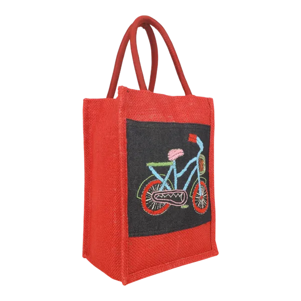 Indha_Earthy_Jute_Twin_Water_Bottle_Bag_with_Colourful_Bicycle_Hand_Embroidery_|_Eco-Friendly_Gift_for_Children,_Teachers_&_Mother’s_Day